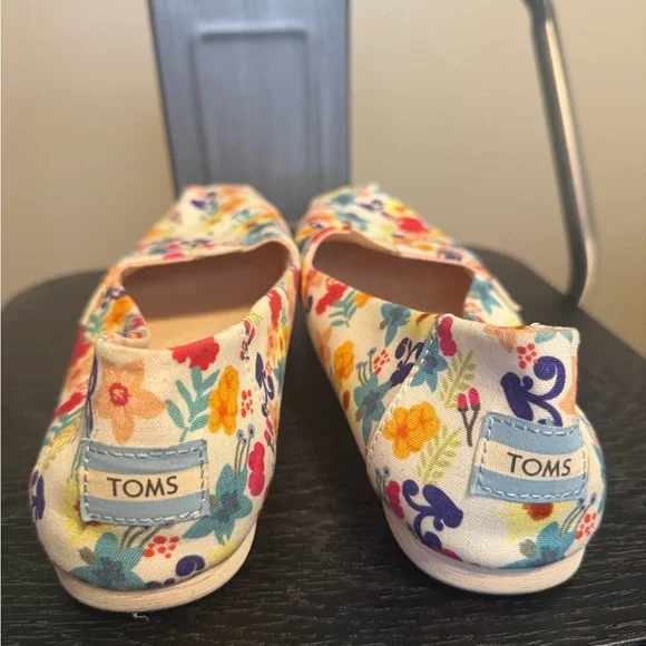 TOMS Floral Canvas Alpargata Slip-On Flats Women’s US 7 Spring Summer Shoes - Picture 14 of 14